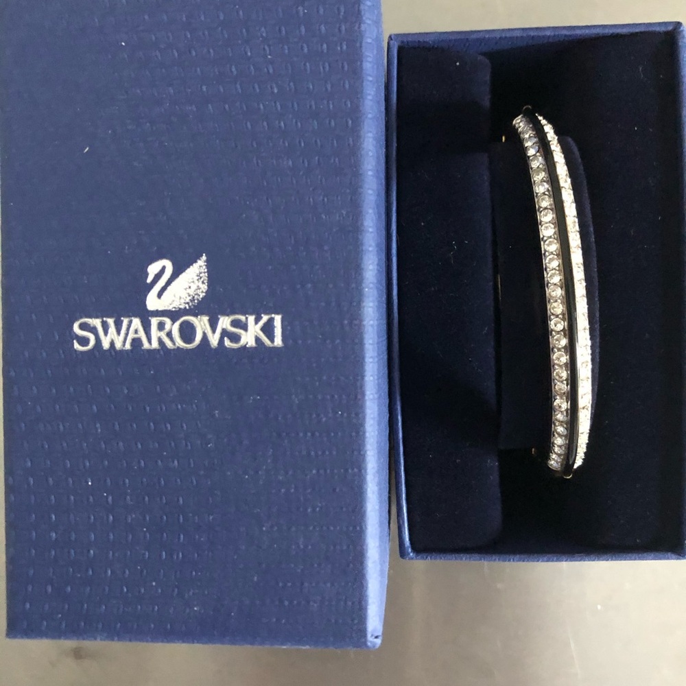 Swarovski bling! bangle paved crystal double side